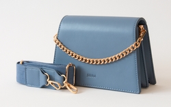 a blue leather handbag. Bags with Class The Heart of Shires Shopping Village, Weedon, Northamptonshire