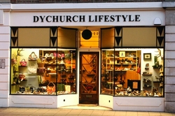 the shopfront of Dychurch Lifestyle. Shoes in Northampton