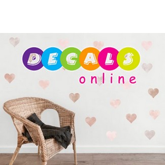 a wicker chair with a logo above saying Decals Online in Northampton