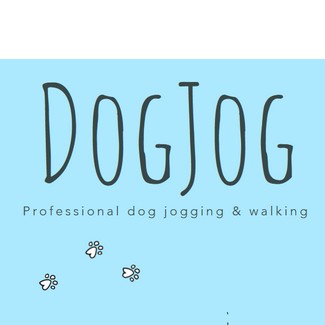 logo saying DogJog dog walking in Northamptonshire