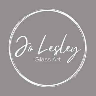 logo saying Jo Lesley glass art. in Northampton