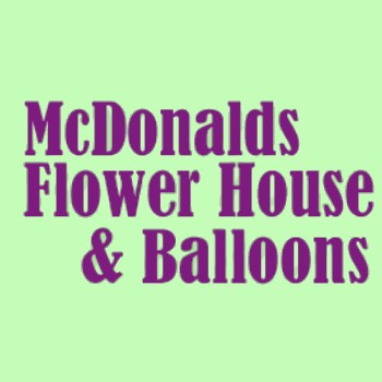 logo for McDonalds flower House and baloons florist in Northampton