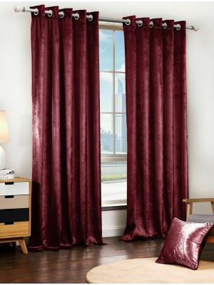 a pair of full height red curtains in a room, Rockbottom curtains in Northamptonshire