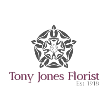 logo for Tony Jones florists in Northampton