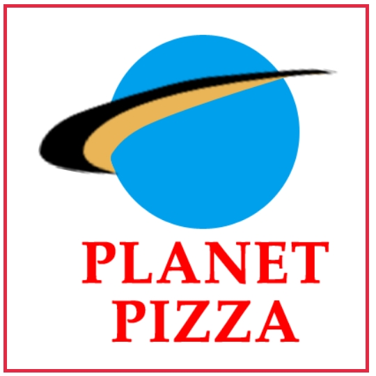 logo for Planet pizza, Kettering road, Northampton