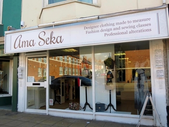 outside shot of Ama Seka clothing and alterations, Northampton