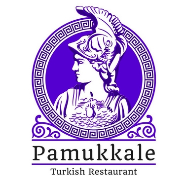 logo with a Greek gods head for Pamukkale restaurant in Northampton