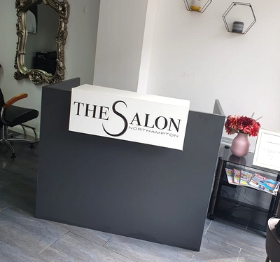 photo of the reception desk at The Salon in Northampton